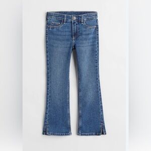 Pre-owned H&M blue denim Fit Flare jeans with slits/ Size: 5T